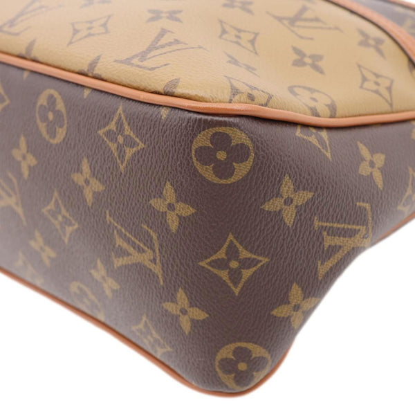 LOUIS VUITTON Dauphine Monogram Reverse Canvas Hobo Shoulder Bag Brown