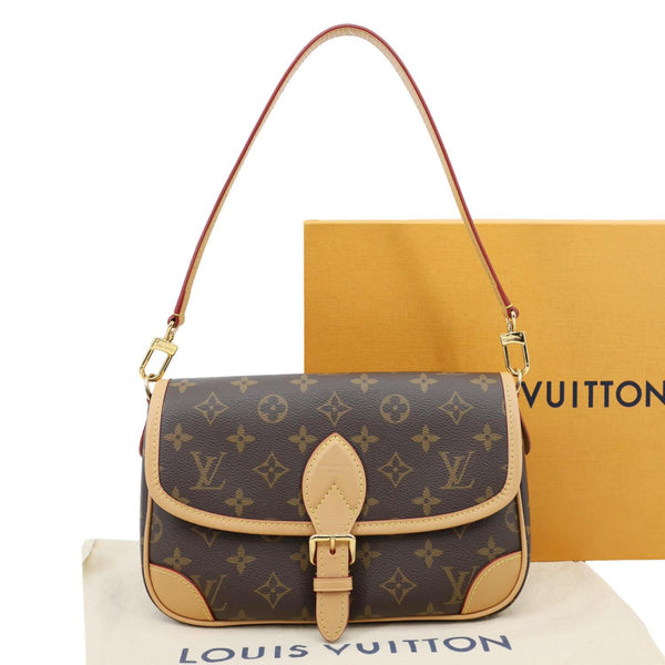 LOUIS VUITTON Diane Monogram Canvas Shoulder Bag Brown