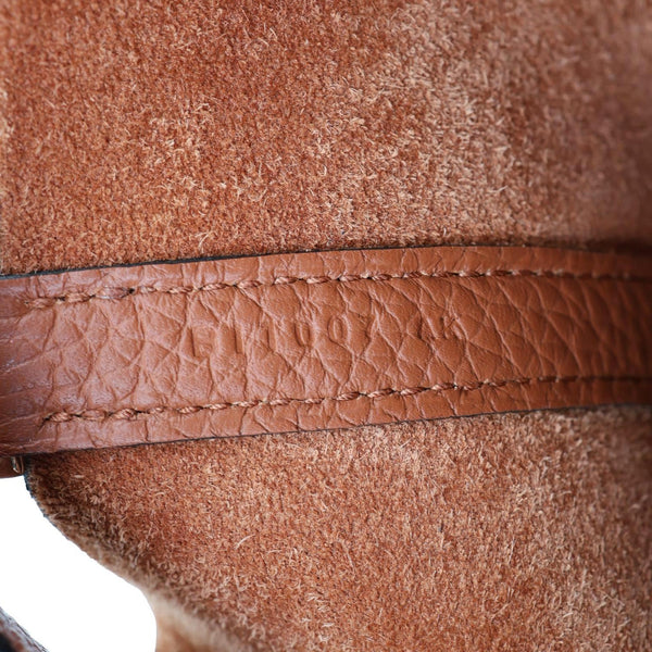 HERMES Picotin Lock 18 Taurillon Clemence Leather Hobo Bag Orange Apricot