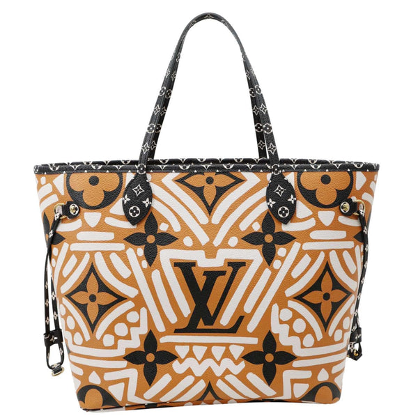 LOUIS VUITTON Neverfull Crafty MM Monogram Giant Canvas Tote Bag Caramel