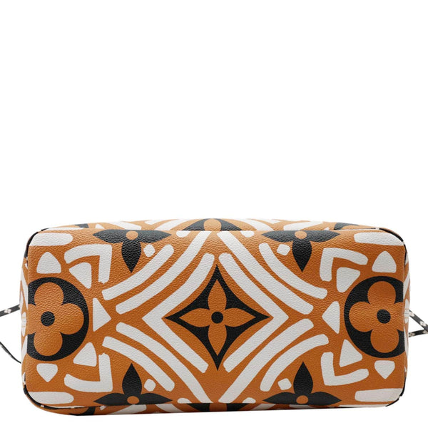 LOUIS VUITTON Neverfull Crafty MM Monogram Giant Canvas Tote Bag Caramel