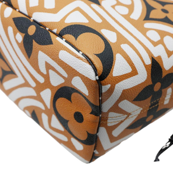 LOUIS VUITTON Neverfull Crafty MM Monogram Giant Canvas Tote Bag Caramel