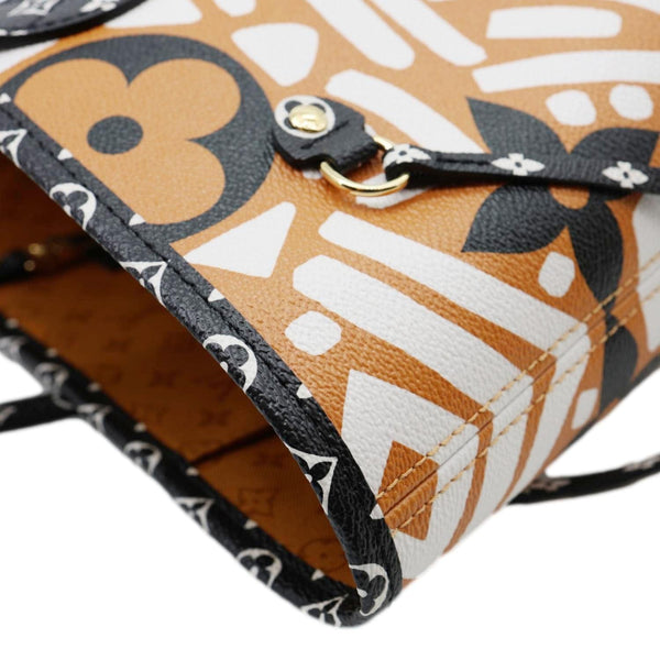 LOUIS VUITTON Neverfull Crafty MM Monogram Giant Canvas Tote Bag Caramel