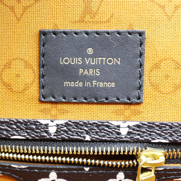 LOUIS VUITTON Neverfull Crafty MM Monogram Giant Canvas Tote Bag Caramel