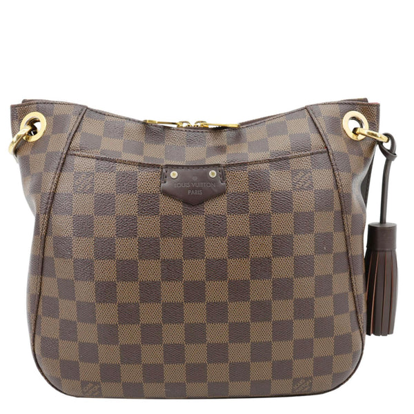 LOUIS VUITTON South Bank Besace Damier Ebene Crossbody Bag Brown
