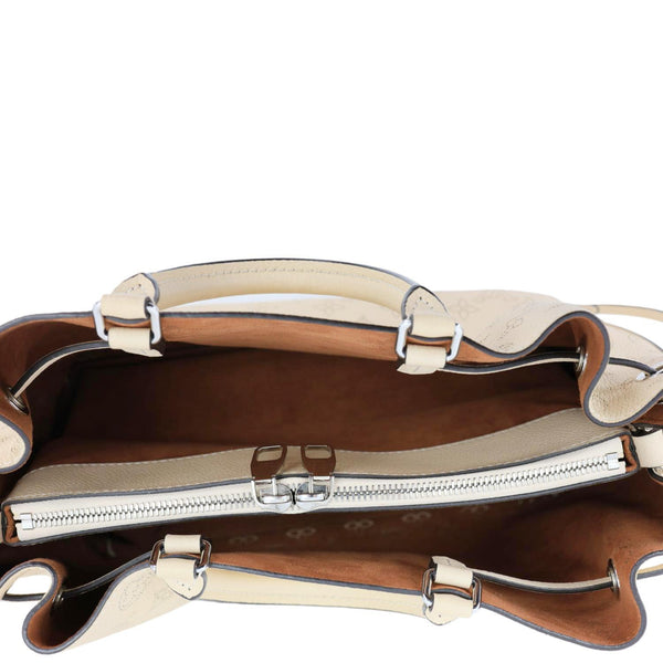 LOUIS VUITTON Bella Mahina Leather Tote Bag Cream