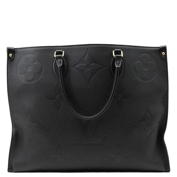 LOUIS VUITTON Onthego GM Monogram Empreinte Leather Tote Bag Black