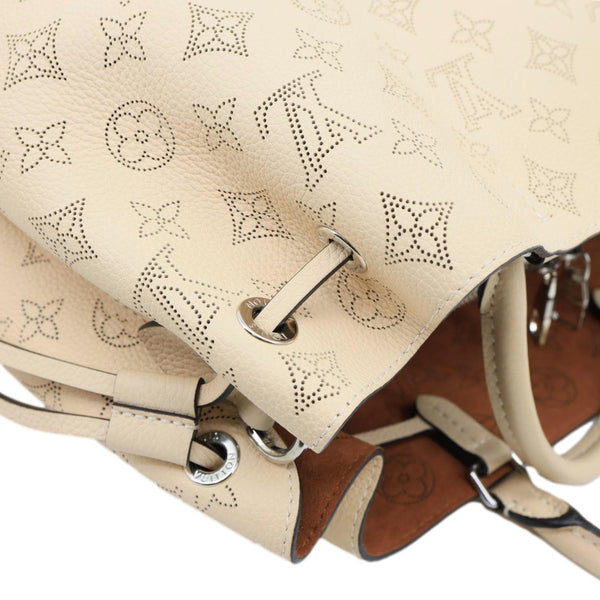 LOUIS VUITTON Bella Mahina Leather Tote Bag Cream