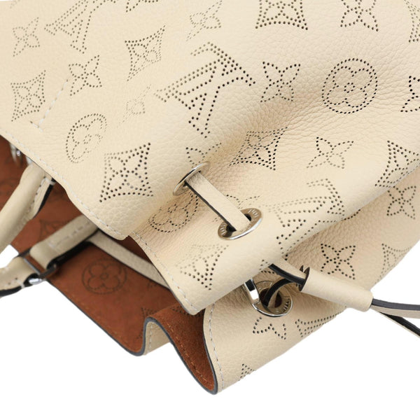 LOUIS VUITTON Bella Mahina Leather Tote Bag Cream