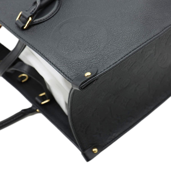 LOUIS VUITTON Onthego GM Monogram Empreinte Leather Tote Bag Black