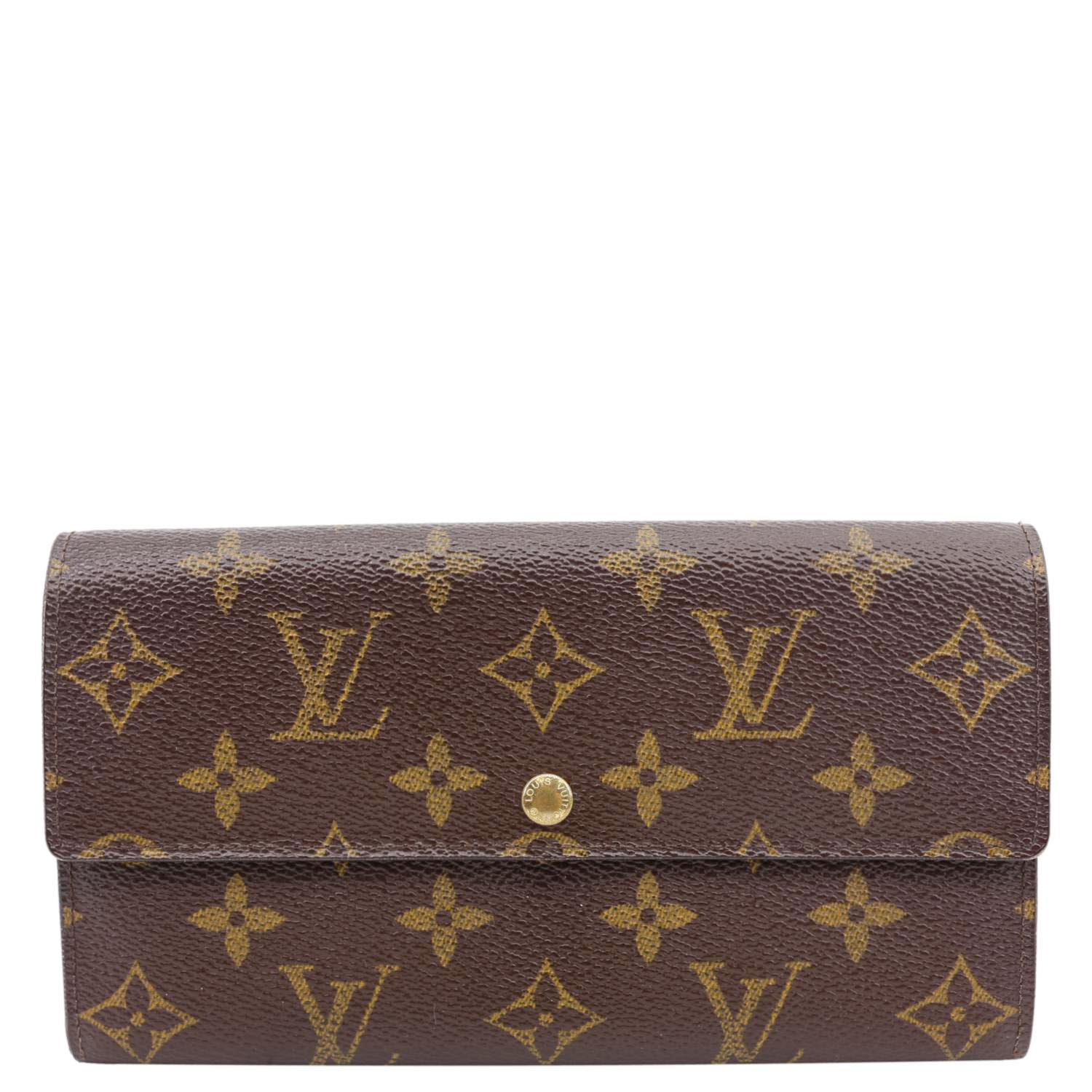 LOUIS VUITTON Sarah Vintage Monogram Canvas Wallet Brown