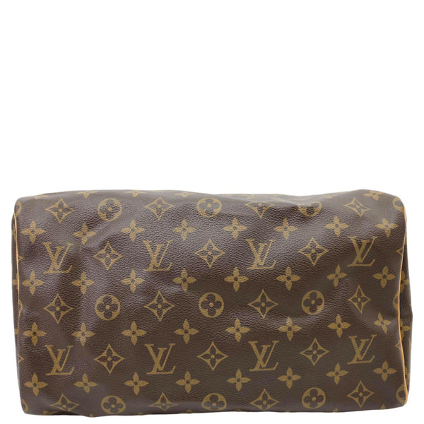 LOUIS VUITTON Speedy 30 Monogram Canvas Satchel Bag Brown