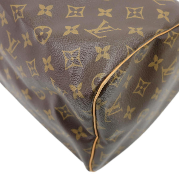 LOUIS VUITTON Speedy 30 Monogram Canvas Satchel Bag Brown