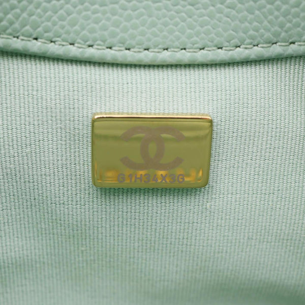 CHANEL Timeless Curved Flap Quilted Leather Chain Shoulder Bag Green