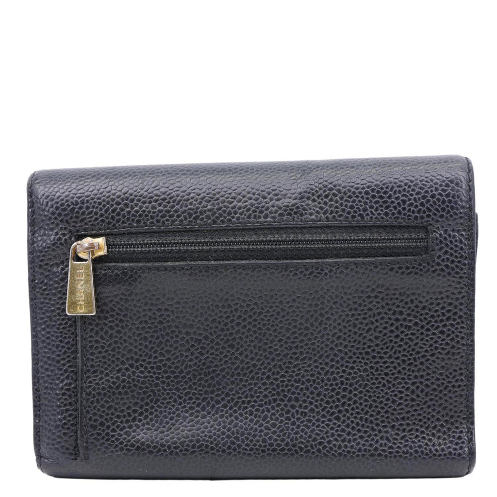 CHANELタイムレスCCウォレット CHANEL Timeless CC Caviar Leather Wallet Black