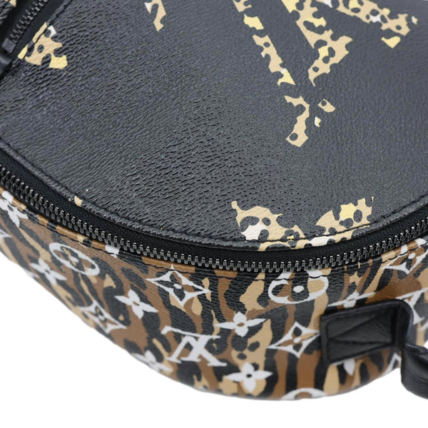 LOUIS VUITTON Palm Springs Jungle PM Monogram Giant Canvas Backpack Black