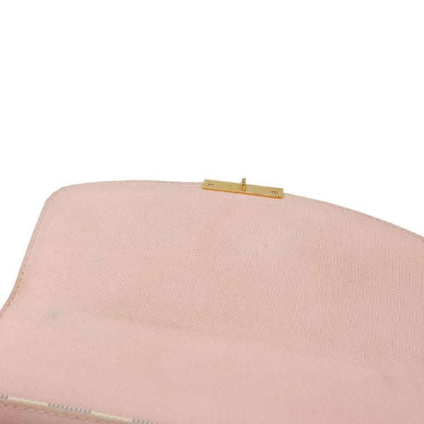 LOUIS VUITTON Croisette Damier Azur Satchel Crossbody Bag Rose Ballerine