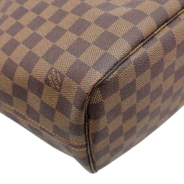 LOUIS VUITTON Neverfull MM Damier Ebene Tote Bag Rose Ballerine