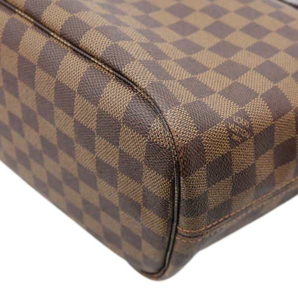 LOUIS VUITTON Neverfull MM Damier Ebene Tote Bag Rose Ballerine