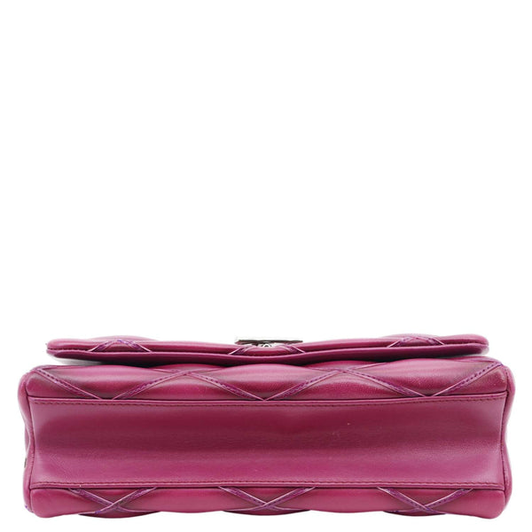 LOUIS VUITTON GO-14 MM Malletage Quilted Lambskin Leather Crossbody Bag Burgundy