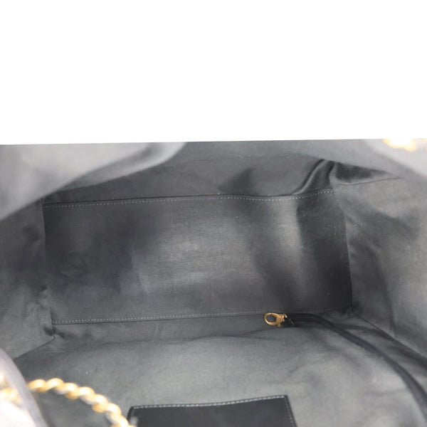 CHANEL 25 Medium Quilted Caviar Leather Chain Shoulder Bag Black