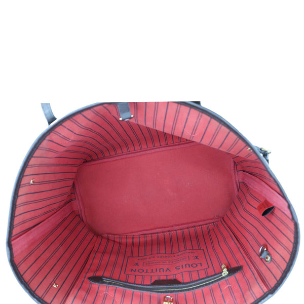 LOUIS VUITTON Neverfull MM Damier Ebene Tote Bag Brown