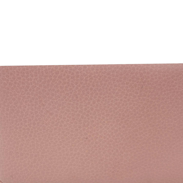 GUCCI Soho Pebbled Calfskin Zip Around Wallet Pink 308280