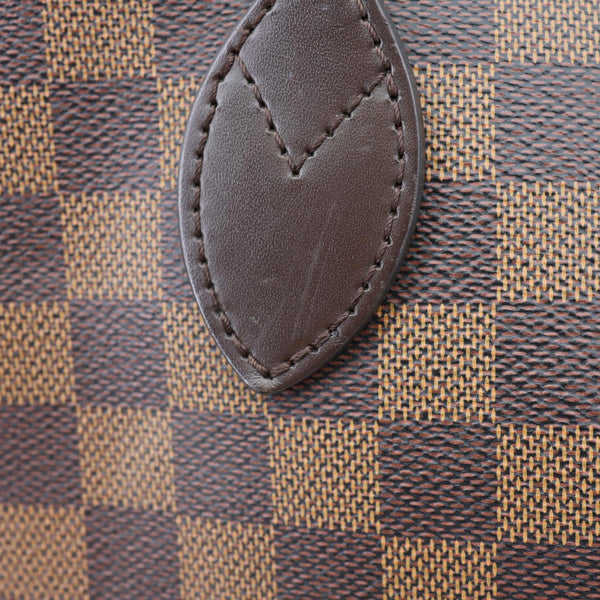 LOUIS VUITTON Neverfull MM Damier Ebene Tote Bag Brown