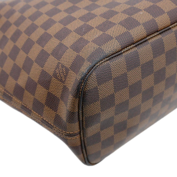 LOUIS VUITTON Neverfull MM Damier Ebene Tote Bag Brown