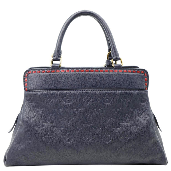 LOUIS VUITTON Vosges MM Whipstitch Monogram Empreinte Leather Shoulder Bag Navy Blue
