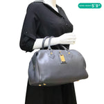 LOUIS VUITTON Cinema Intrigue Calf Leather Satchel Bag Grey