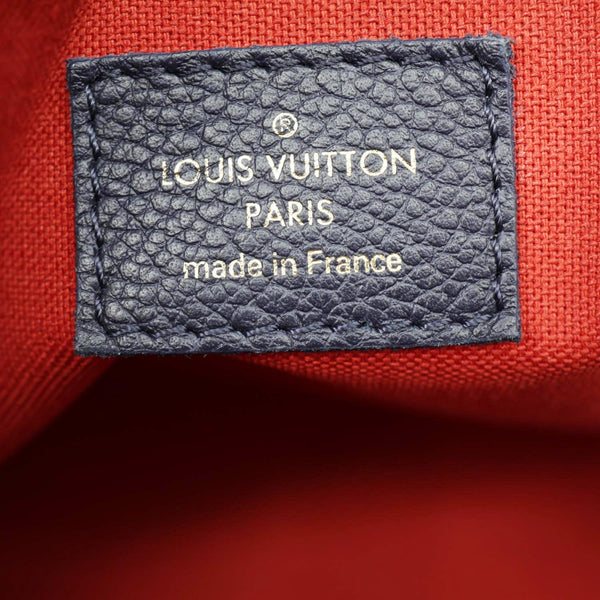 LOUIS VUITTON Vosges MM Whipstitch Monogram Empreinte Leather Shoulder Bag Navy Blue