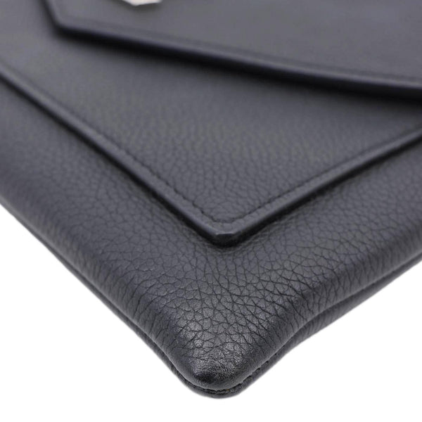 LOUIS VUITTON Mylockme Leather Chain Crossbody Bag Black