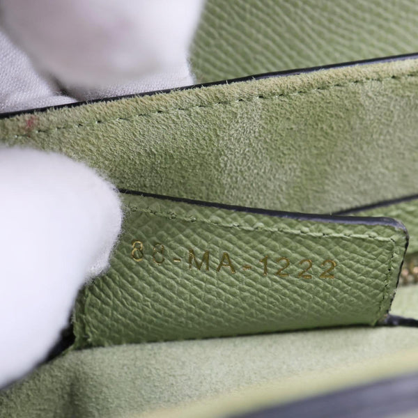 CHRISTIAN DIOR Saddle Grained Calfskin Leather Shoulder Bag Green