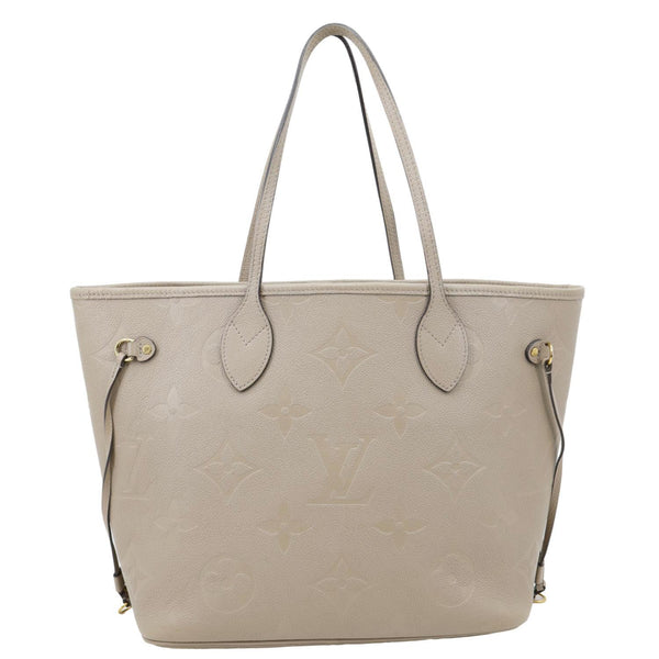 LOUIS VUITTON Neverfull MM Empreinte Leather Tote Shoulder Bag Tourterelle