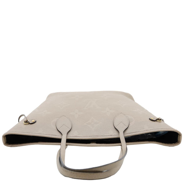 LOUIS VUITTON Neverfull MM Empreinte Leather Tote Shoulder Bag Tourterelle