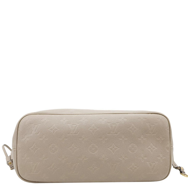LOUIS VUITTON Neverfull MM Empreinte Leather Tote Shoulder Bag Tourterelle