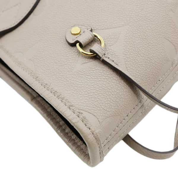 LOUIS VUITTON Neverfull MM Empreinte Leather Tote Shoulder Bag Tourterelle