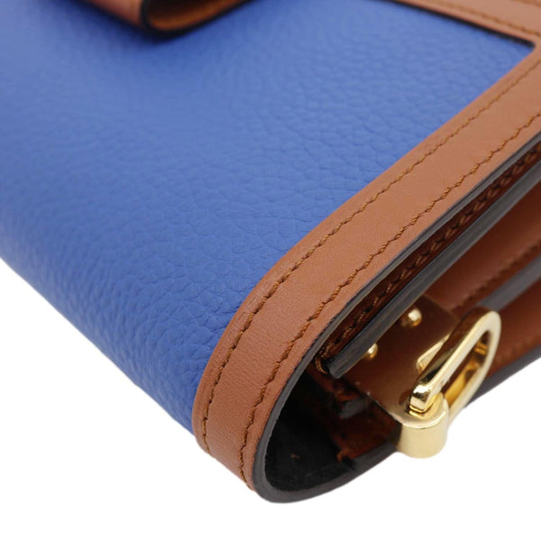 LOUIS VUITTON Dauphine Taurillon Leather Shoulder Bag Blue