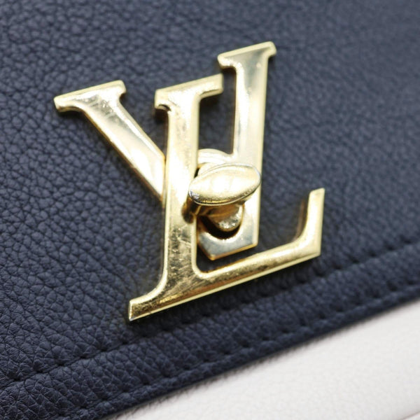 LOUIS VUITTON Lockme Tender Calfskin Leather Chain Shoulder Bag Black