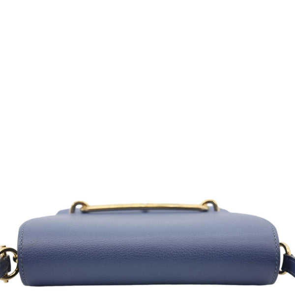 HERMES Roulis Sac Evercolor Mini Pebbled Calfskin Leather Shoulder Bag Bleu De Malte