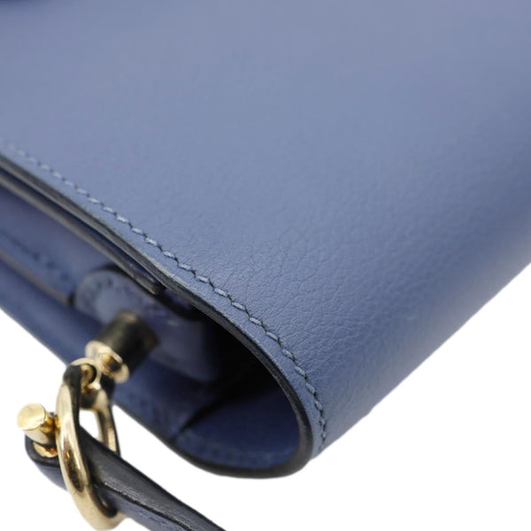 HERMES Roulis Sac Evercolor Mini Pebbled Calfskin Leather Shoulder Bag Bleu De Malte