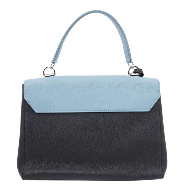 LOUIS VUITTON Lockme II Leather Top Handle Shoulder Bag Light Blue