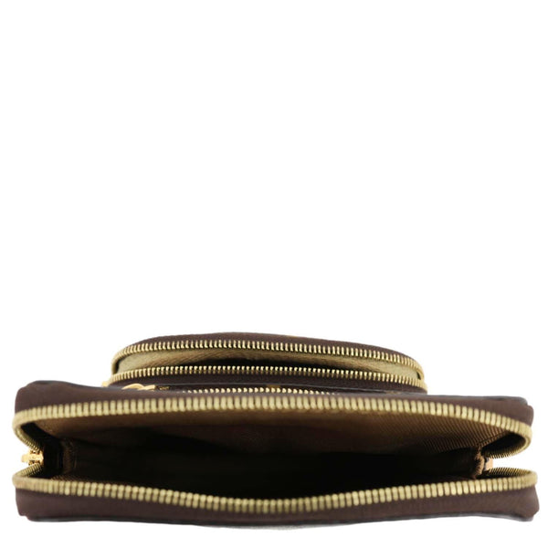 LOUIS VUITTON Utility Phone Sleeve Monogram Canvas Crossbody Bag Brown