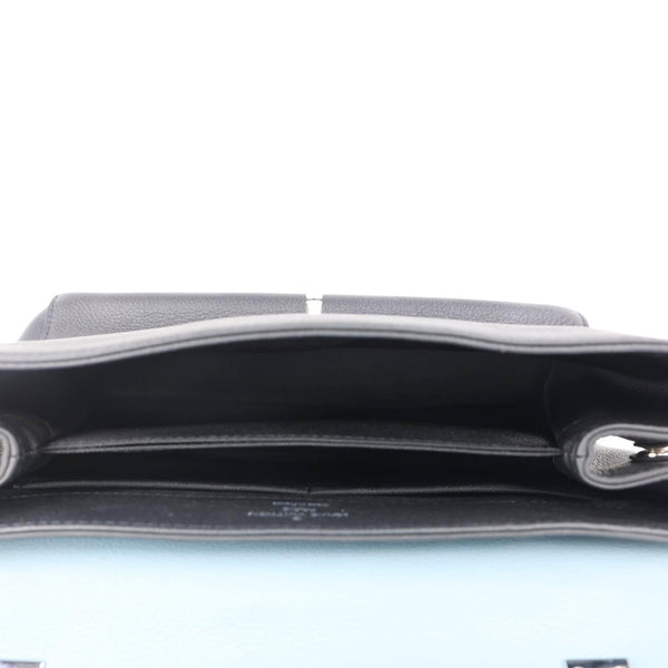 LOUIS VUITTON Lockme II Leather Top Handle Shoulder Bag Light Blue