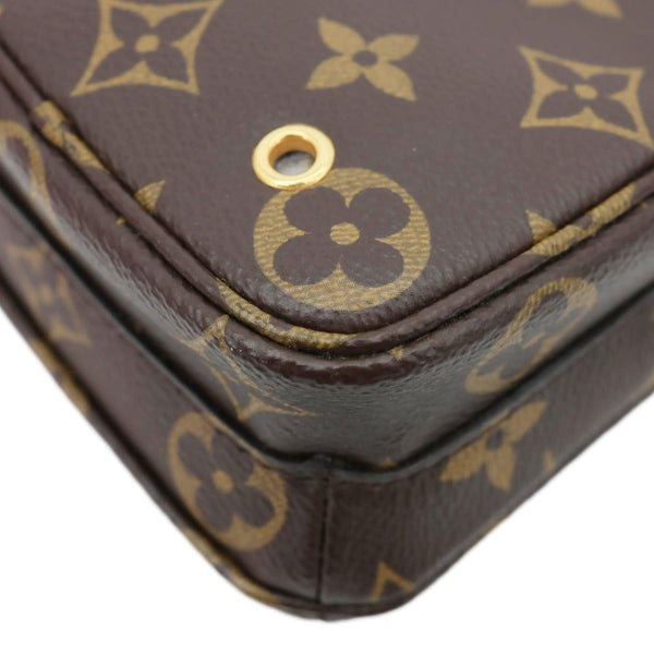 LOUIS VUITTON Utility Phone Sleeve Monogram Canvas Crossbody Bag Brown