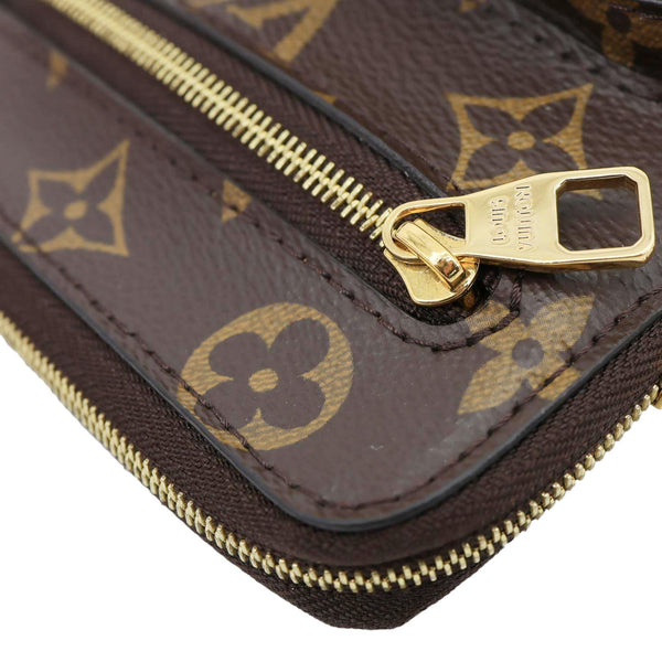 LOUIS VUITTON Utility Phone Sleeve Monogram Canvas Crossbody Bag Brown