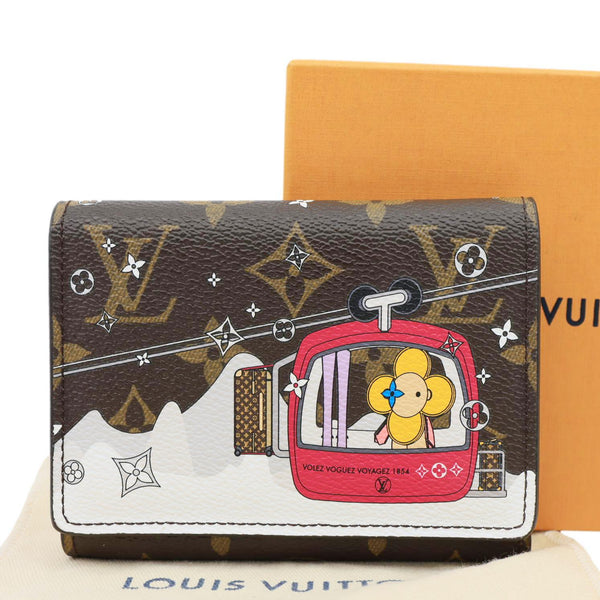 LOUIS VUITTON Christmas Animation Monogram Canvas Wallet Brown