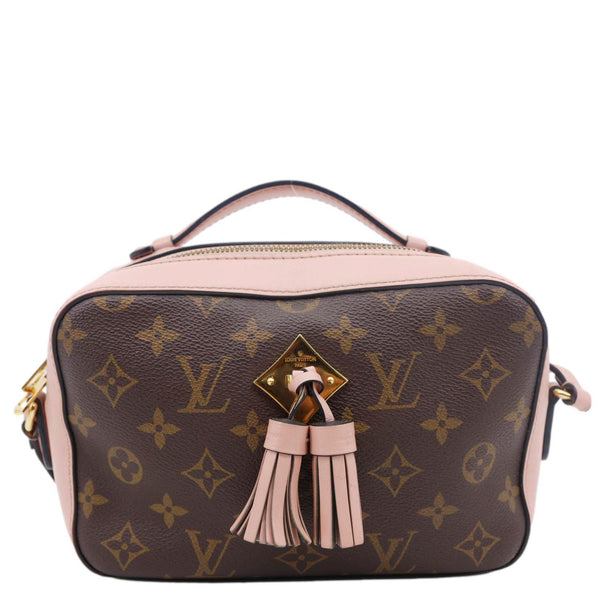 LOUIS VUITTON Saintonge Monogram Canvas Crossbody Bag Pink