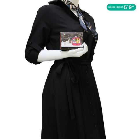 LOUIS VUITTON Christmas Animation Monogram Canvas Wallet Brown